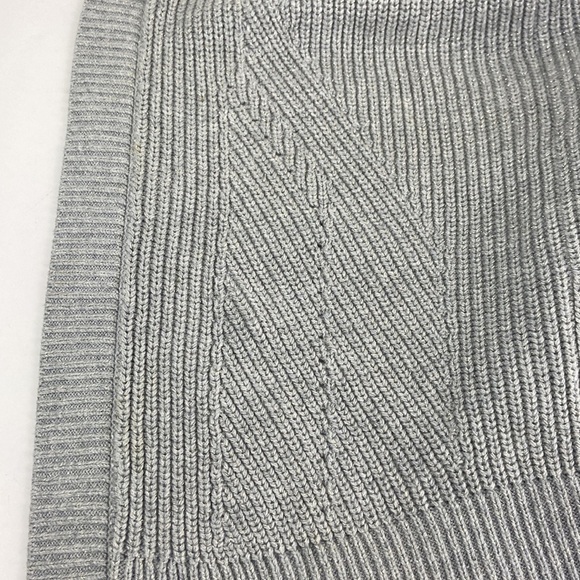 Banana Republic Cardigan Sz S Gray Open Front Oversized Silver Metallic Sparkles - Picture 6 of 11